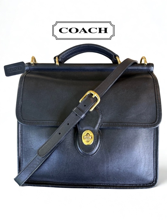 Coach Handbags - ✨ STUNNING✨ Vintage Coach Willis Bag 9927 Black Glovetanned Leather & Dust Bag